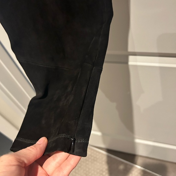 BNWT-Lafayette 148 New York blksuede leggings sz12 sm zippers on inside of legs - Picture 7 of 13
